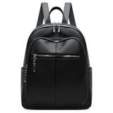 Fashionable PU Leather Women Shoulder Backpack Large Capacity School Bag