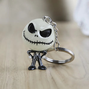 Anime Pumpkin King Jack Pendant Keychain Car Key Ring Mobile Phone Bag