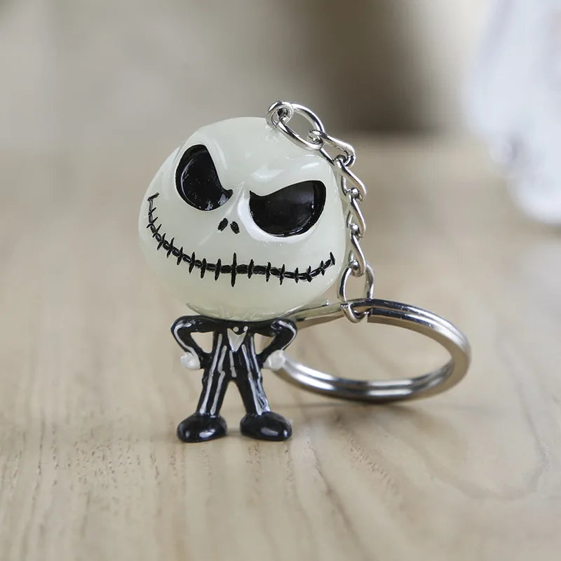 Anime Pumpkin King Jack Pendant Keychain Car Key Ring Mobile Phone Bag