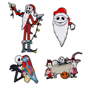 Nightmare Before Christmas Jack Enamel Pins Classic Cartoon Movie Lapel Pins