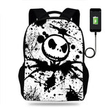 3D Printed Nightmare Before Christmas School Backpack for Boys Girls