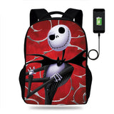 3D Printed Nightmare Before Christmas School Backpack for Boys Girls