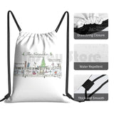 Nutcracker Sheet Music Art Backpack Drawstring Bag