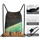 Others Backpack Drawstring Bags Gym Bag Waterproof Vintage Retro Surreal People