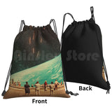 Others Backpack Drawstring Bags Gym Bag Waterproof Vintage Retro Surreal People
