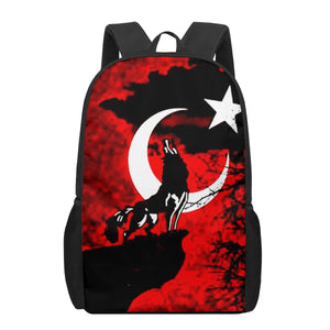 Turkey Flag 3D Pattern School Bag for Kids