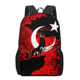 Turkey Flag 3D Pattern School Bag for Kids