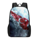 Turkey Flag 3D Pattern School Bag for Kids