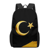 Turkey Flag 3D Pattern School Bag for Kids