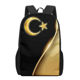 Turkey Flag 3D Pattern School Bag for Kids