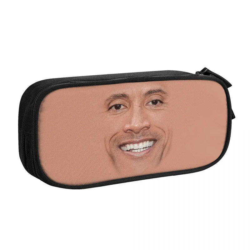 The Rock Face Pen Box Student School Anime Zipper Pen Bag