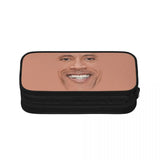 The Rock Face Pen Box Student School Anime Zipper Pen Bag
