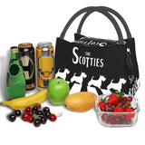 Scotties Insulated Lunch Bag Scottish Terrier Dog Portable Food Container