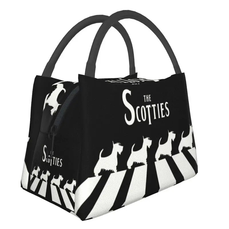 Scotties Insulated Lunch Bag Scottish Terrier Dog Portable Food Container