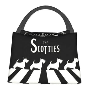 Scotties Insulated Lunch Bag Scottish Terrier Dog Portable Food Container