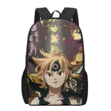 7 Deadly Sins School Bag Print Backpack 16 Teenage Boys Girls Book Bag