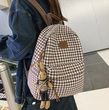 Thousand Bird Pattern Nylon Women Backpack Schoolbag For Teenage Girls
