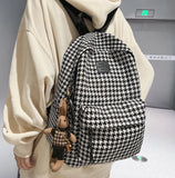 Thousand Bird Pattern Nylon Women Backpack Schoolbag For Teenage Girls