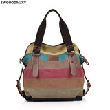 Women's Canvas Tote Crossbody Bag Vintage Handbag