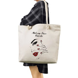 Thick Rope Tote Bags High Capacity Handbags Lips Print Shoulder Bags