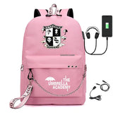 Umbrella Academy USB Charging School Backpack