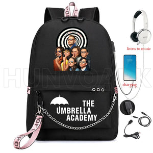 Umbrella Academy School Bag Boys Girls Backpack Orthopedic Junior Capacity