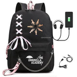 Umbrella Academy USB Backpack Laptop Rucksack School Bag