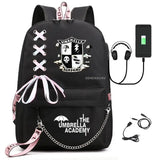 Umbrella Academy USB Backpack Laptop Rucksack School Bag