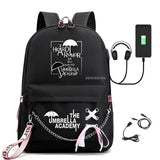 Umbrella Academy USB Backpack Laptop Rucksack School Bag