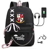 Umbrella Academy USB Backpack Laptop Rucksack School Bag