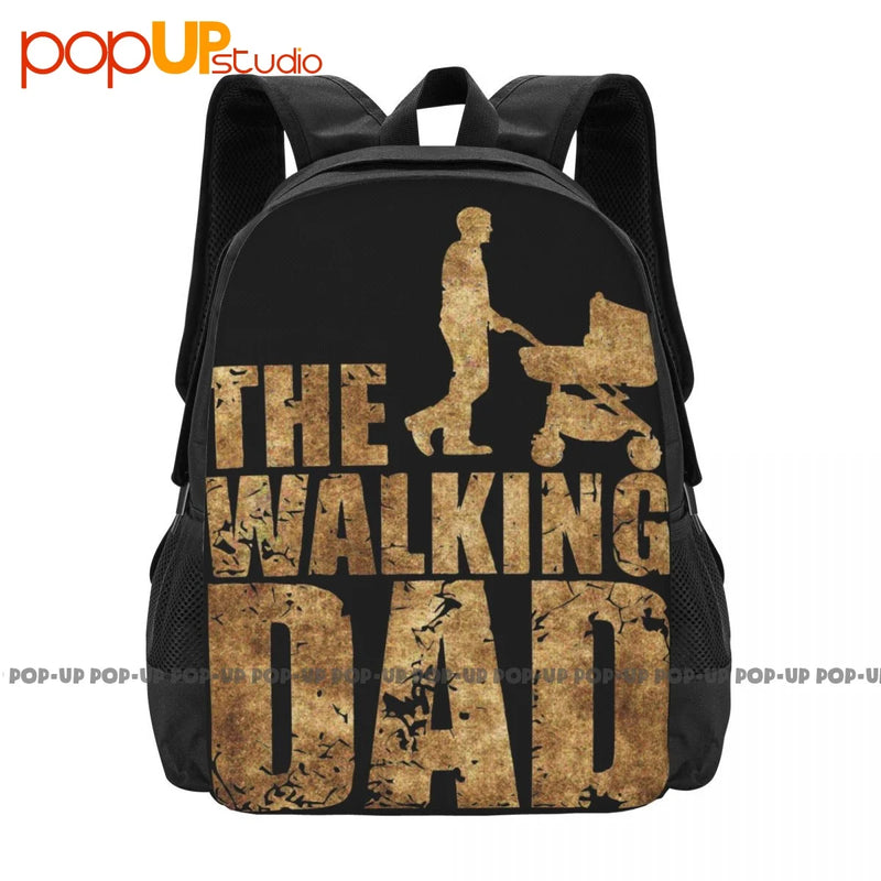 The Walking Dad Parody Papa Kinderwagen Vatertag Backpack