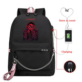 The Weeknd USB Charging School Backpack Harajuku Travel Vintage Bag