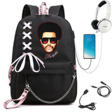 The Weeknd Backpacks Teenage Shoulder Bags Boys Girls