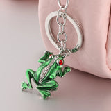 Frog Car Keyring Rhinestone Crystal Key Bag Charm Pendant Chain