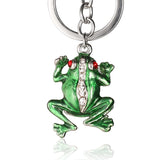 Frog Car Keyring Rhinestone Crystal Key Bag Charm Pendant Chain