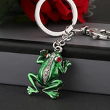 Frog Car Keyring Rhinestone Crystal Key Bag Charm Pendant Chain