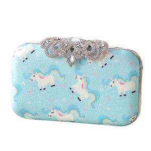 Rhinestone Cartoon Pu Evening Clutch Handbag