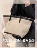 High-Capacity Canvas Shoulder Bag for Students