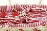 Thai Hand-Embroidered Straw Bag for Women