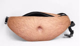 Men Waterproof Fabric Beer Belly PU Leather Waist Bag