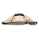Men Waterproof Fabric Beer Belly PU Leather Waist Bag