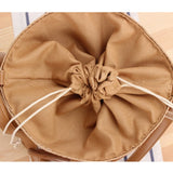 Cylindrical Hand-Carried Crossbody Straw Woven Bag