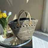 Retro Aquatic Straw Woven Bag