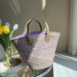 Retro Aquatic Straw Woven Bag
