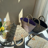 Retro Aquatic Straw Woven Bag