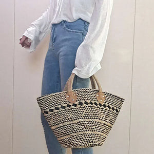 Retro Aquatic Straw Woven Bag
