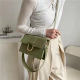 One-Shoulder Large-Capacity Horseshoe Buckle Bag