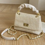 Portable Small Bag Straw Square Shoulder Messenger Bag