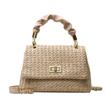 Portable Small Bag Straw Square Shoulder Messenger Bag