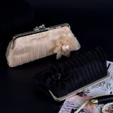 Satin Silk Rhinestone Clutch Purse for Wedding Evening